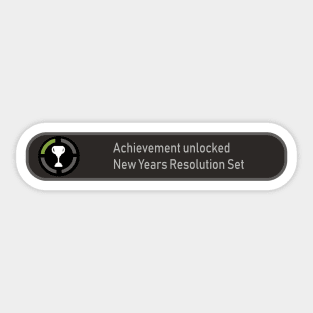 Achievement Unlocked New Years Resolution Sticker